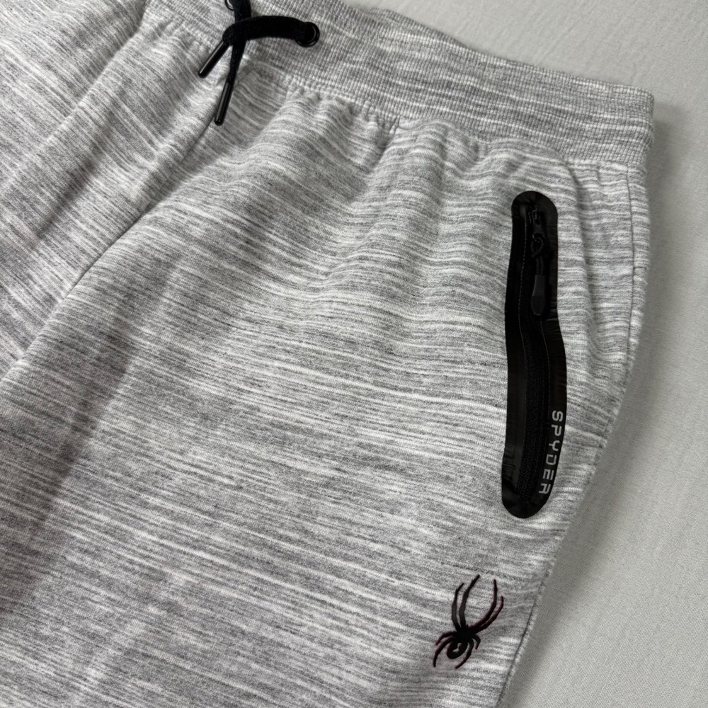 Spyder Active Size Large Mens Gray Heathered Jogger Sweatpants SPM704U